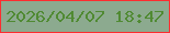 文字の大きさ：5、枠の色：fd2d2f、背景の色：8caa8f、文字の色：508a33 無料ブログパーツのブログ時計