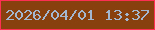 文字の大きさ：3、枠の色：fd2f52、背景の色：89400f、文字の色：a3b7d0 無料ブログパーツのブログ時計