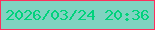文字の大きさ：4、枠の色：fd305d、背景の色：80d3c1、文字の色：01d27c 無料ブログパーツのブログ時計
