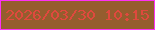 文字の大きさ：1、枠の色：fd31f5、背景の色：955d2e、文字の色：df493e 無料ブログパーツのブログ時計