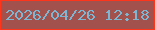 文字の大きさ：4、枠の色：fd351a、背景の色：a3514c、文字の色：7db6d3 無料ブログパーツのブログ時計
