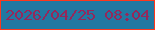 文字の大きさ：2、枠の色：fd371c、背景の色：2178a1、文字の色：94285b 無料ブログパーツのブログ時計