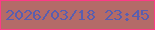 文字の大きさ：3、枠の色：fd3b87、背景の色：b46b68、文字の色：595eaf 無料ブログパーツのブログ時計