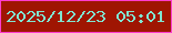 文字の大きさ：1、枠の色：fd3cce、背景の色：9f1502、文字の色：80e6d1 無料ブログパーツのブログ時計
