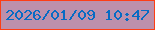 文字の大きさ：4、枠の色：fd3e15、背景の色：bd90ab、文字の色：076bc4 無料ブログパーツのブログ時計
