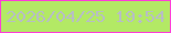 文字の大きさ：1、枠の色：fd3ed7、背景の色：b3e965、文字の色：b7bec4 無料ブログパーツのブログ時計