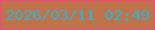 文字の大きさ：1、枠の色：fd4185、背景の色：bf734b、文字の色：35b0cf 無料ブログパーツのブログ時計