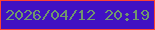 文字の大きさ：2、枠の色：fd4232、背景の色：4111c2、文字の色：70976d 無料ブログパーツのブログ時計