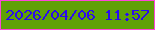 文字の大きさ：3、枠の色：fd45d9、背景の色：5fa107、文字の色：2a0bef 無料ブログパーツのブログ時計