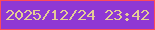 文字の大きさ：2、枠の色：fd4b59、背景の色：8f38d4、文字の色：e4cc96 無料ブログパーツのブログ時計