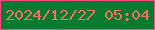 文字の大きさ：5、枠の色：fd4b82、背景の色：087b30、文字の色：f37266 無料ブログパーツのブログ時計