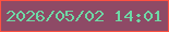 文字の大きさ：3、枠の色：fd5141、背景の色：8e4a66、文字の色：6ed9a6 無料ブログパーツのブログ時計