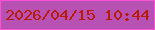 文字の大きさ：1、枠の色：fd52d4、背景の色：b752b4、文字の色：b91a03 無料ブログパーツのブログ時計