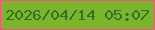 文字の大きさ：4、枠の色：fd537e、背景の色：7ab52c、文字の色：317126 無料ブログパーツのブログ時計