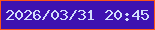 文字の大きさ：2、枠の色：fd5417、背景の色：3f12b0、文字の色：d2ddfb 無料ブログパーツのブログ時計