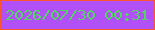文字の大きさ：2、枠の色：fd552d、背景の色：b250f8、文字の色：52d65f 無料ブログパーツのブログ時計