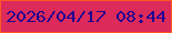 文字の大きさ：5、枠の色：fd5724、背景の色：dc2a5a、文字の色：220791 無料ブログパーツのブログ時計