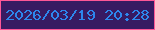 文字の大きさ：5、枠の色：fd5797、背景の色：371b62、文字の色：2d87ed 無料ブログパーツのブログ時計