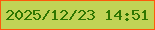 文字の大きさ：5、枠の色：fd590c、背景の色：c1d356、文字の色：2f7601 無料ブログパーツのブログ時計