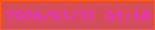 文字の大きさ：5、枠の色：fd5921、背景の色：d44e59、文字の色：f229e3 無料ブログパーツのブログ時計