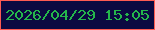 文字の大きさ：4、枠の色：fd5a52、背景の色：0b0941、文字の色：25b64b 無料ブログパーツのブログ時計