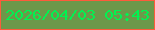 文字の大きさ：2、枠の色：fd5b3b、背景の色：6c984a、文字の色：00f351 無料ブログパーツのブログ時計