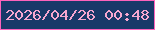 文字の大きさ：2、枠の色：fd62bc、背景の色：193969、文字の色：f7a7d0 無料ブログパーツのブログ時計