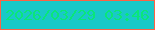 文字の大きさ：1、枠の色：fd6344、背景の色：19c9c7、文字の色：0ae679 無料ブログパーツのブログ時計