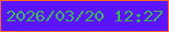 文字の大きさ：1、枠の色：fd6620、背景の色：5a15fd、文字の色：3bb555 無料ブログパーツのブログ時計