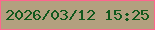 文字の大きさ：4、枠の色：fd668e、背景の色：b3a07f、文字の色：10581c 無料ブログパーツのブログ時計