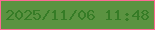 文字の大きさ：4、枠の色：fd6a95、背景の色：5b9341、文字の色：367c26 無料ブログパーツのブログ時計