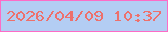 文字の大きさ：1、枠の色：fd6cc6、背景の色：b3cdf3、文字の色：ed706c 無料ブログパーツのブログ時計
