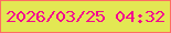 文字の大きさ：2、枠の色：fd6d63、背景の色：e3e753、文字の色：f3098e 無料ブログパーツのブログ時計