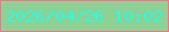文字の大きさ：1、枠の色：fd6e8e、背景の色：8ed194、文字の色：26ffe3 無料ブログパーツのブログ時計