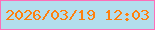 文字の大きさ：1、枠の色：fd6fb9、背景の色：b3deed、文字の色：ff800d 無料ブログパーツのブログ時計