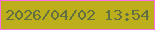 文字の大きさ：1、枠の色：fd6fe7、背景の色：bdae1b、文字の色：626f40 無料ブログパーツのブログ時計