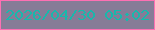 文字の大きさ：5、枠の色：fd70b3、背景の色：867c97、文字の色：18b8ac 無料ブログパーツのブログ時計