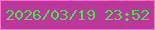 文字の大きさ：1、枠の色：fd70d2、背景の色：b93899、文字の色：47e34d 無料ブログパーツのブログ時計