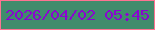 文字の大きさ：1、枠の色：fd7392、背景の色：408c6c、文字の色：8a06d0 無料ブログパーツのブログ時計