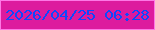 文字の大きさ：5、枠の色：fd78e5、背景の色：dd1b9e、文字の色：0f48fc 無料ブログパーツのブログ時計
