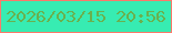 文字の大きさ：2、枠の色：fd796b、背景の色：37ecb2、文字の色：69b14e 無料ブログパーツのブログ時計