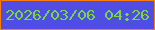 文字の大きさ：2、枠の色：fd7d0b、背景の色：4e4fe2、文字の色：78d843 無料ブログパーツのブログ時計