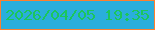 文字の大きさ：2、枠の色：fd7f2e、背景の色：2aaedb、文字の色：1bc65c 無料ブログパーツのブログ時計