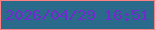文字の大きさ：4、枠の色：fd8185、背景の色：2a6a8b、文字の色：722acc 無料ブログパーツのブログ時計