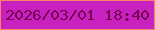 文字の大きさ：3、枠の色：fd8266、背景の色：c921c0、文字の色：750351 無料ブログパーツのブログ時計