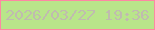 文字の大きさ：1、枠の色：fd88a3、背景の色：b9e58a、文字の色：c0bbaf 無料ブログパーツのブログ時計