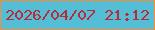 文字の大きさ：5、枠の色：fd8b32、背景の色：54bed6、文字の色：b92b37 無料ブログパーツのブログ時計
