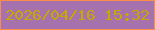 文字の大きさ：3、枠の色：fd8c4b、背景の色：a672ae、文字の色：c8a700 無料ブログパーツのブログ時計