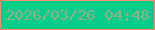 文字の大きさ：5、枠の色：fd8c70、背景の色：06cd89、文字の色：91af8a 無料ブログパーツのブログ時計