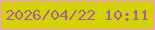 文字の大きさ：2、枠の色：fd8cfb、背景の色：d2d307、文字の色：af5e9d 無料ブログパーツのブログ時計
